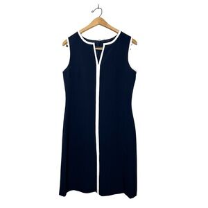 Black Label By Evan Picone Sleeveless Navy Blue Business Casual Mini Dress 8